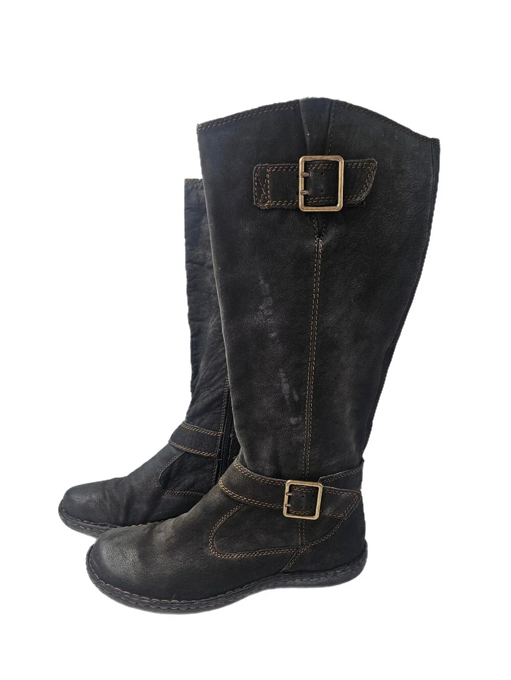 b.o.c. by Born Austin Tall Black Leather Riding Boots Sz 10